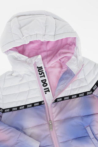 Tie Dye-Print Puffer Jacket