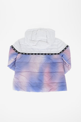 Tie Dye-Print Puffer Jacket