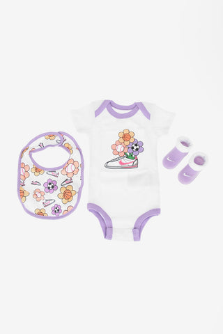 Sport Printed Romper Suit Shoes and Bib