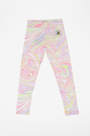 Patterned Stretch Cotton Leggings