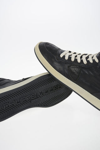 Leather Vintage Effect LAKERS Sneakers