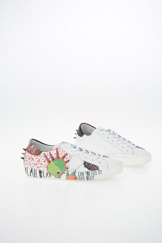 Leather Printed PARIS Sneakers