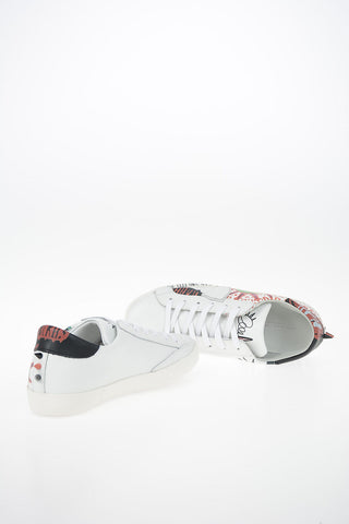 Leather Printed PARIS Sneakers