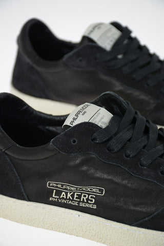 Leather Vintage Effect LAKERS Sneakers