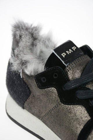 Leather MONACO Sneakers with Faux Fur
