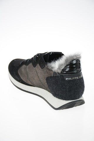 Leather MONACO Sneakers with Faux Fur