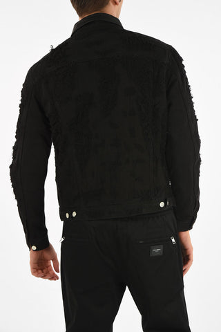 Distresssed D-HILL-L Denim Jacket