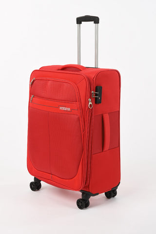 DEEP DIVE Medium Trolley 67cm 4W Expandable Red/Grey