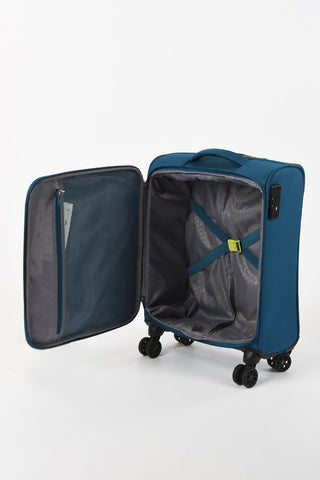 DEEP DIVE Cabin Trolley 55cm 4W Teal/Lime