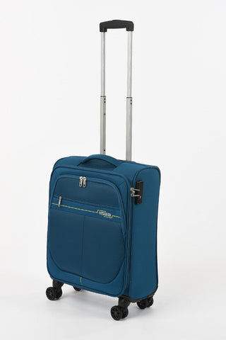 DEEP DIVE Cabin Trolley 55cm 4W Teal/Lime