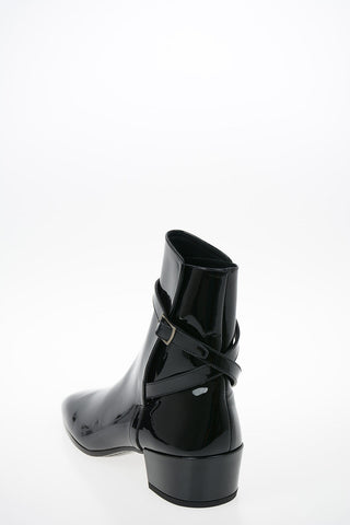Lacquered Leather CLEMENTI Booties 4 cm