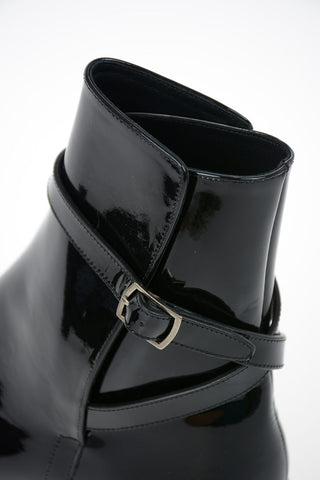 Lacquered Leather CLEMENTI Booties 4 cm