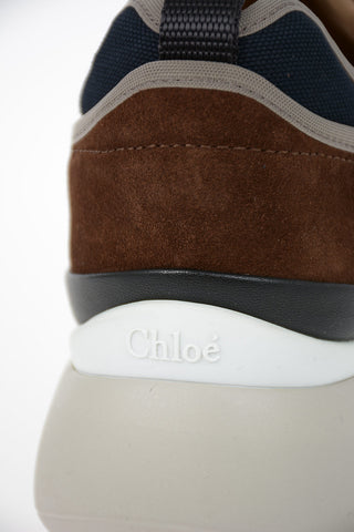 Leather and Fabric Sneakers