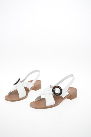 Leather Sandals with Buckle