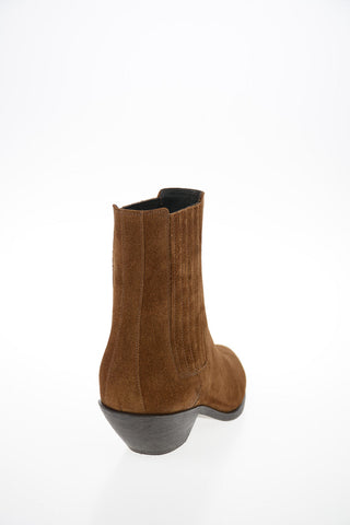 Suede WEST Texan Booties 4 cm