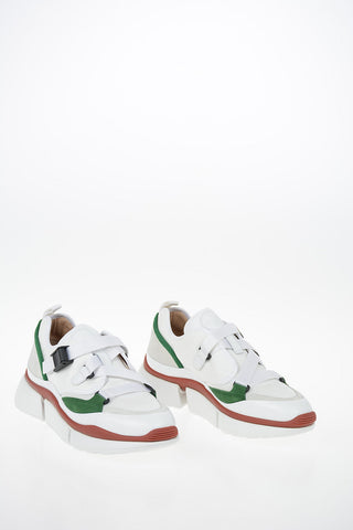 Leather and Fabric Sneakers