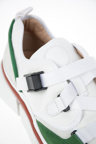 Leather and Fabric Sneakers