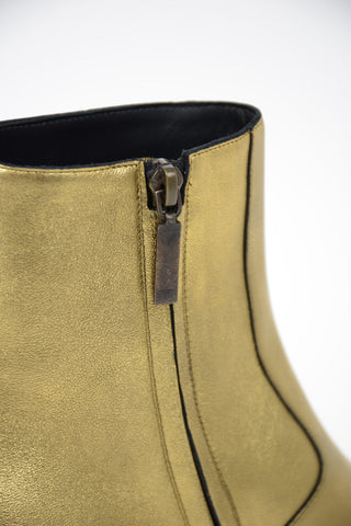 Metallic Leather WEST Texan Booties