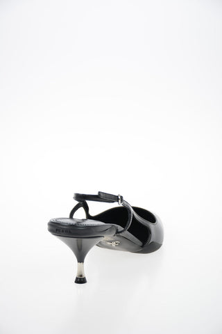 Brushed Leather Slingbacks 6 cm