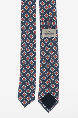 CC COLLECTION Silk and Lined Printed Tie