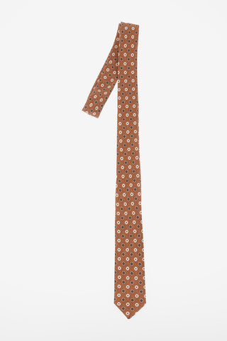 CC COLLECTION Floral Linen Narrow Tie 