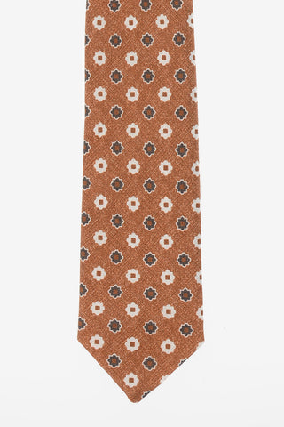 CC COLLECTION Floral Linen Narrow Tie 