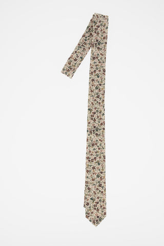CC COLLECTION Floral Cotton Skinny Tie