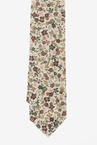 CC COLLECTION Floral Cotton Skinny Tie