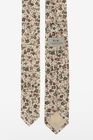 CC COLLECTION Floral Cotton Skinny Tie