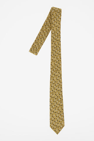 CC COLLECTION Floral Embroidered Silk Skinny Tie