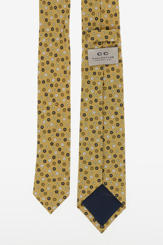 CC COLLECTION Floral Embroidered Silk Skinny Tie