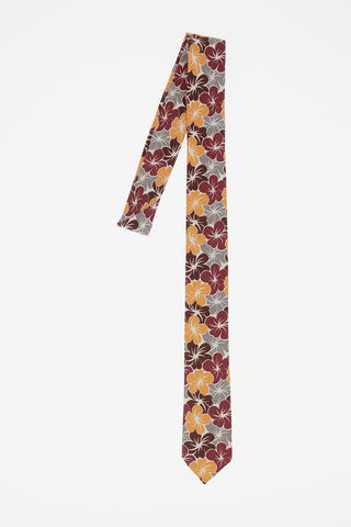 CC COLLECTION Silk Floral Printed Tie