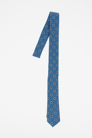 CC COLLECTION Silk and Cotton Polka Dots Tie