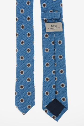 CC COLLECTION Silk and Cotton Polka Dots Tie