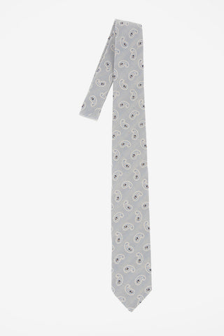 CC COLLECTION Paisley Embroidered New Traditional Tie 