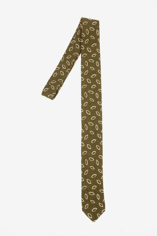 CC COLLECTION Printed Silk Narrow Tie