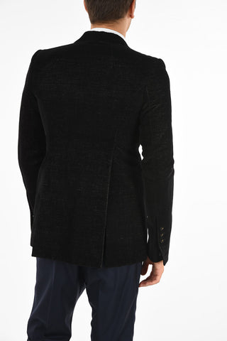 Chenille EXTREME SOFT TUXEDO Blazer BLACK/MILK