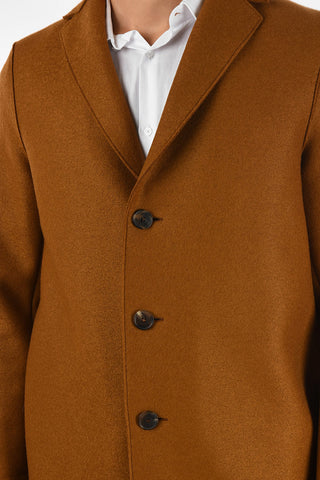 Virgin Wool Single Breasted Coat