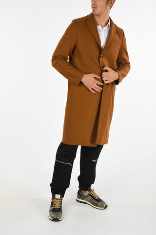 Virgin Wool Single Breasted Coat