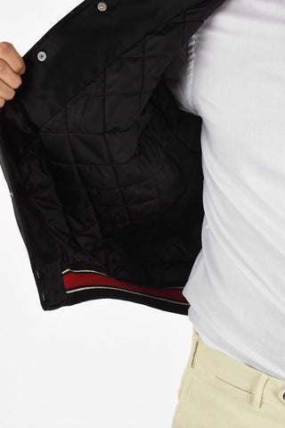 Hooded Printed Bomber