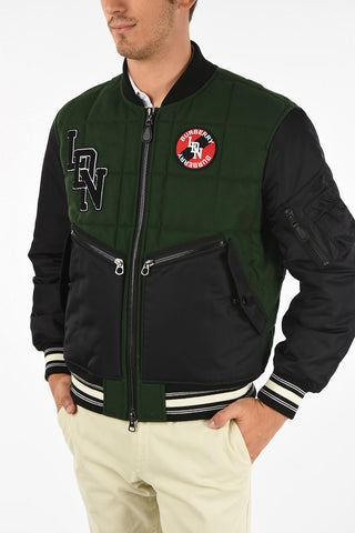 Wool and Nylon Quilted Bomber