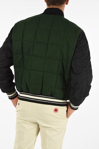 Wool and Nylon Quilted Bomber