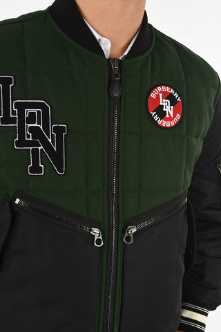Wool and Nylon Quilted Bomber