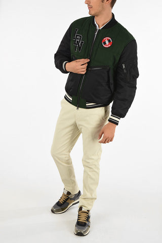 Wool and Nylon Quilted Bomber
