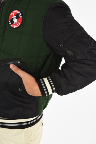 Wool and Nylon Quilted Bomber