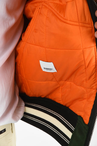 Wool and Nylon Quilted Bomber