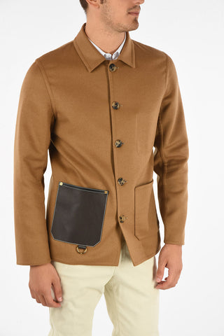 Wool and Cashmere Single Breasted Coat