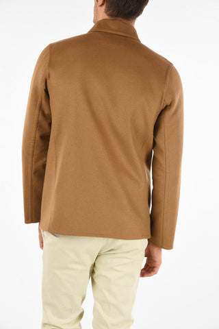 Wool and Cashmere Single Breasted Coat