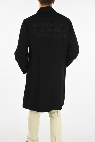 Wool Coat with Hidden Button