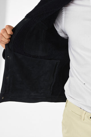 Suede Leather Biker Jacket